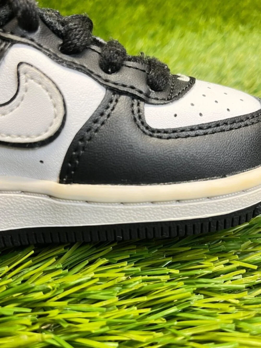 Nike‎ Force 1 '07 Panda Toddler Size 4C White Athletic Leather Shoes Sneakers